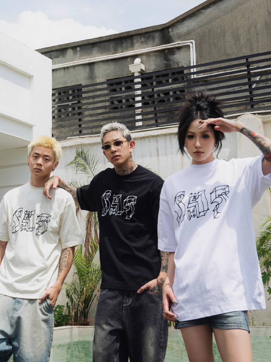 S45 Hand Painted Logo Print Tee | Face 3 Face