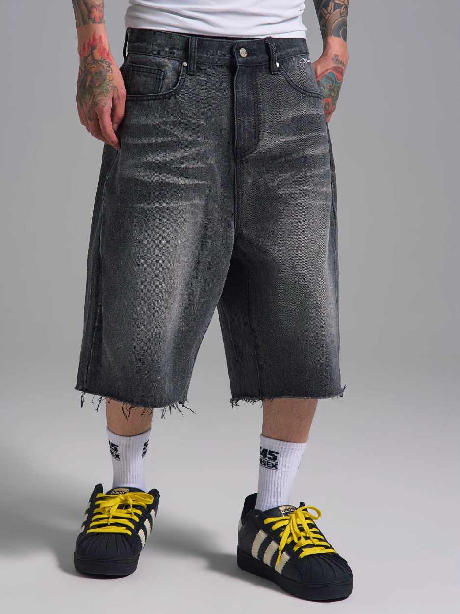 S45 Vintage Washed Denim Shorts | Face 3 Face