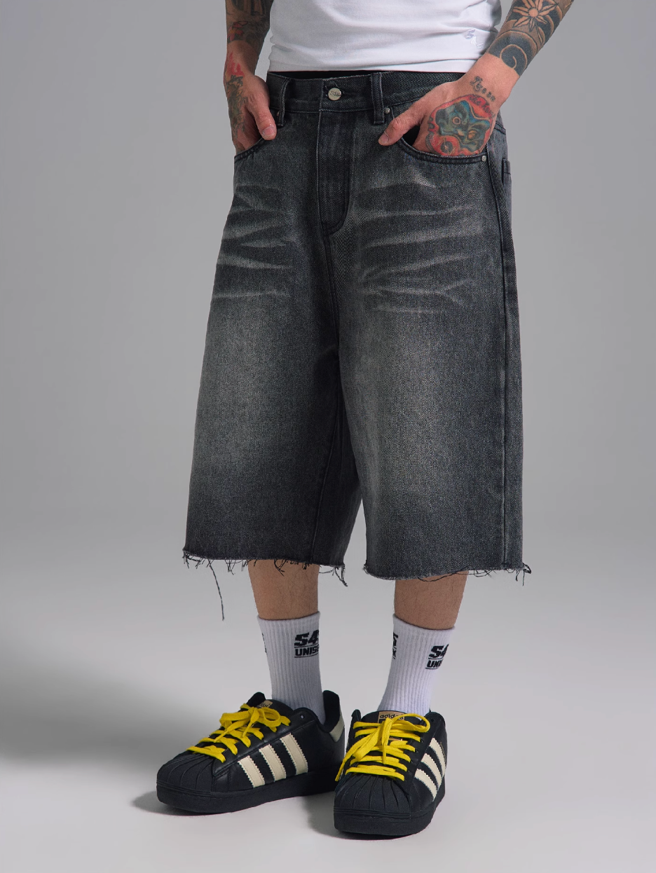 S45 Vintage Washed Denim Shorts | Face 3 Face