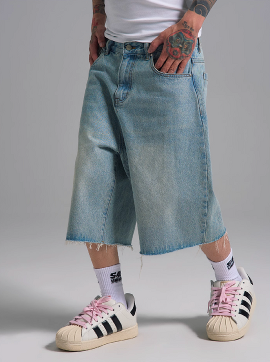 S45 Vintage Washed Denim Shorts | Face 3 Face