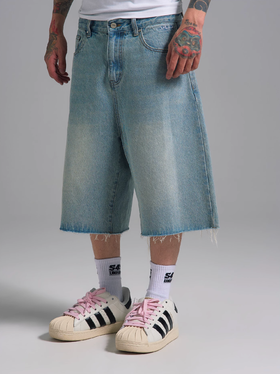 S45 Vintage Washed Denim Shorts | Face 3 Face