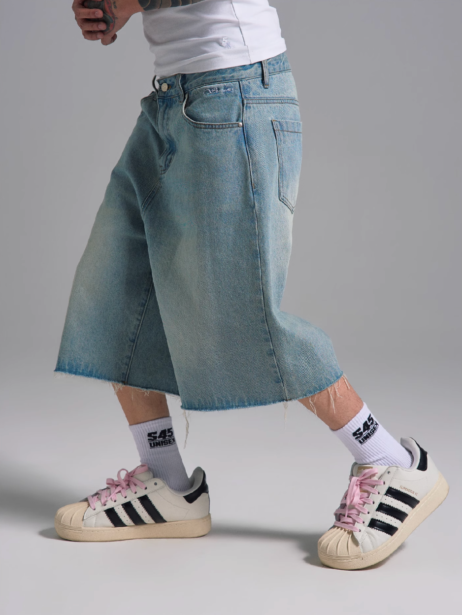 S45 Vintage Washed Denim Shorts | Face 3 Face