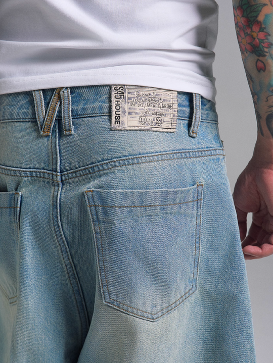 S45 Vintage Washed Denim Shorts | Face 3 Face