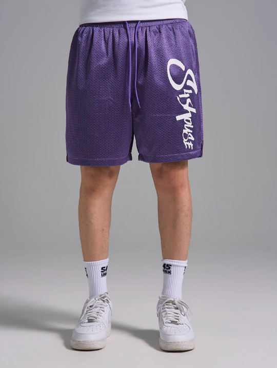 S45 Mesh Logo Print Basketball Shorts | Face 3 Face