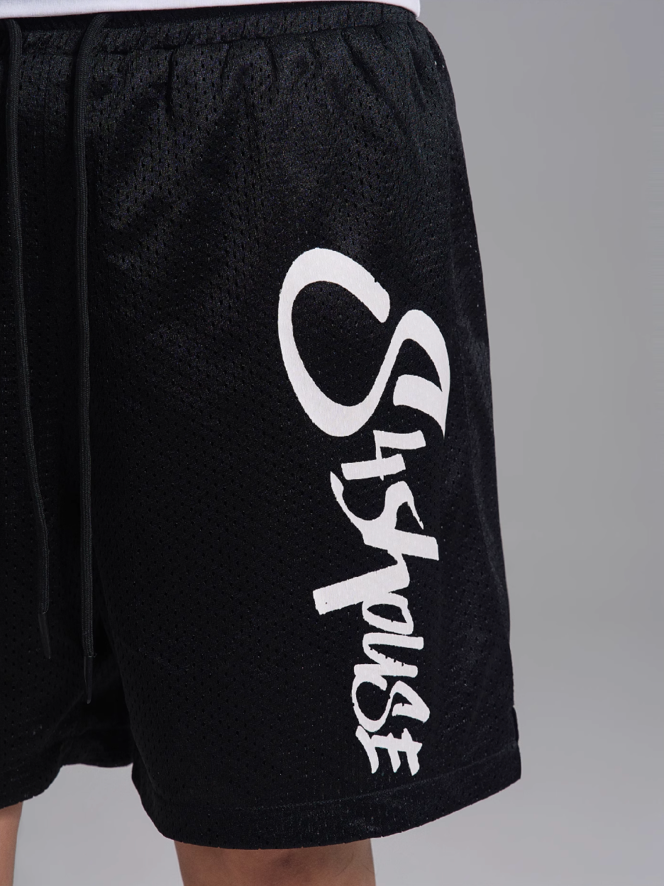 S45 Mesh Logo Print Basketball Shorts | Face 3 Face