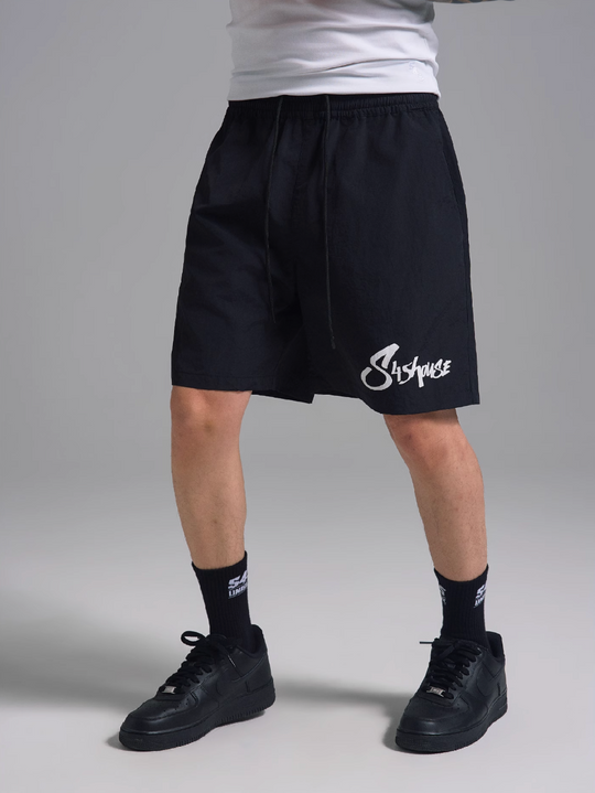 S45 Nylon Logo Print Track Shorts | Face 3 Face