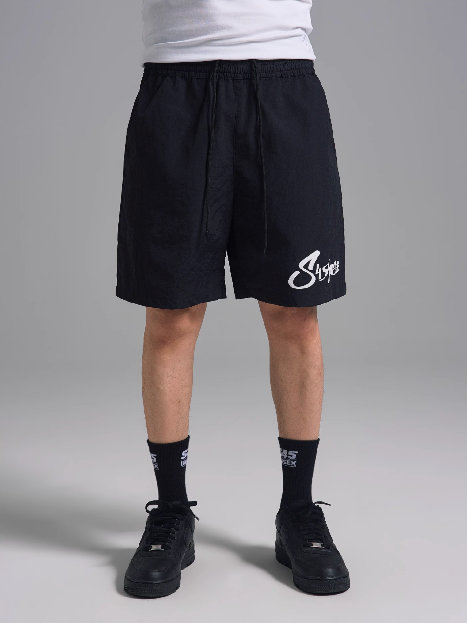 S45 Nylon Logo Print Track Shorts | Face 3 Face