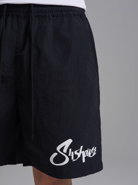 S45 Nylon Logo Print Track Shorts | Face 3 Face