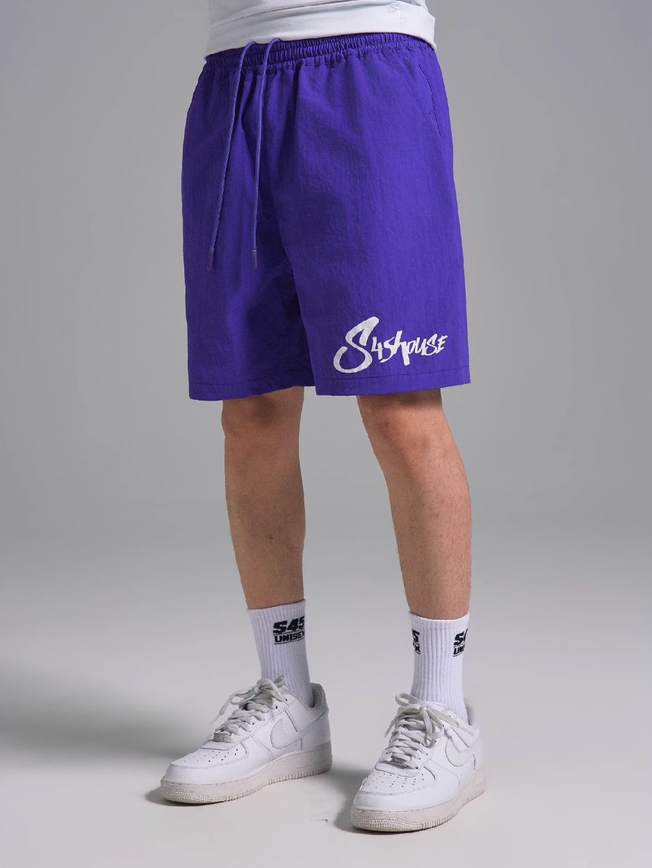 S45 Nylon Logo Print Track Shorts | Face 3 Face