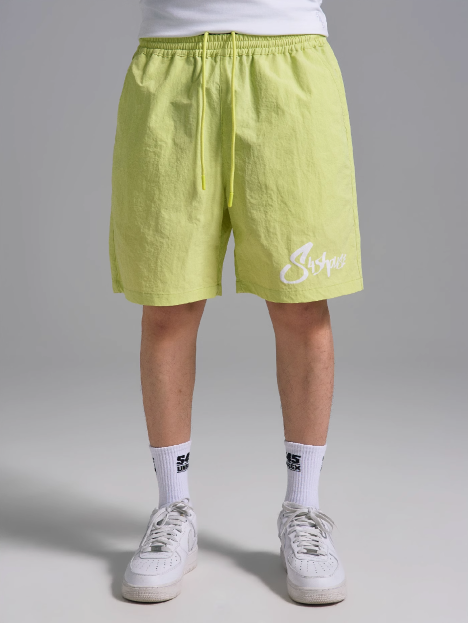 S45 Nylon Logo Print Track Shorts | Face 3 Face