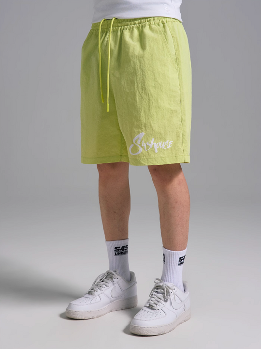 S45 Nylon Logo Print Track Shorts | Face 3 Face