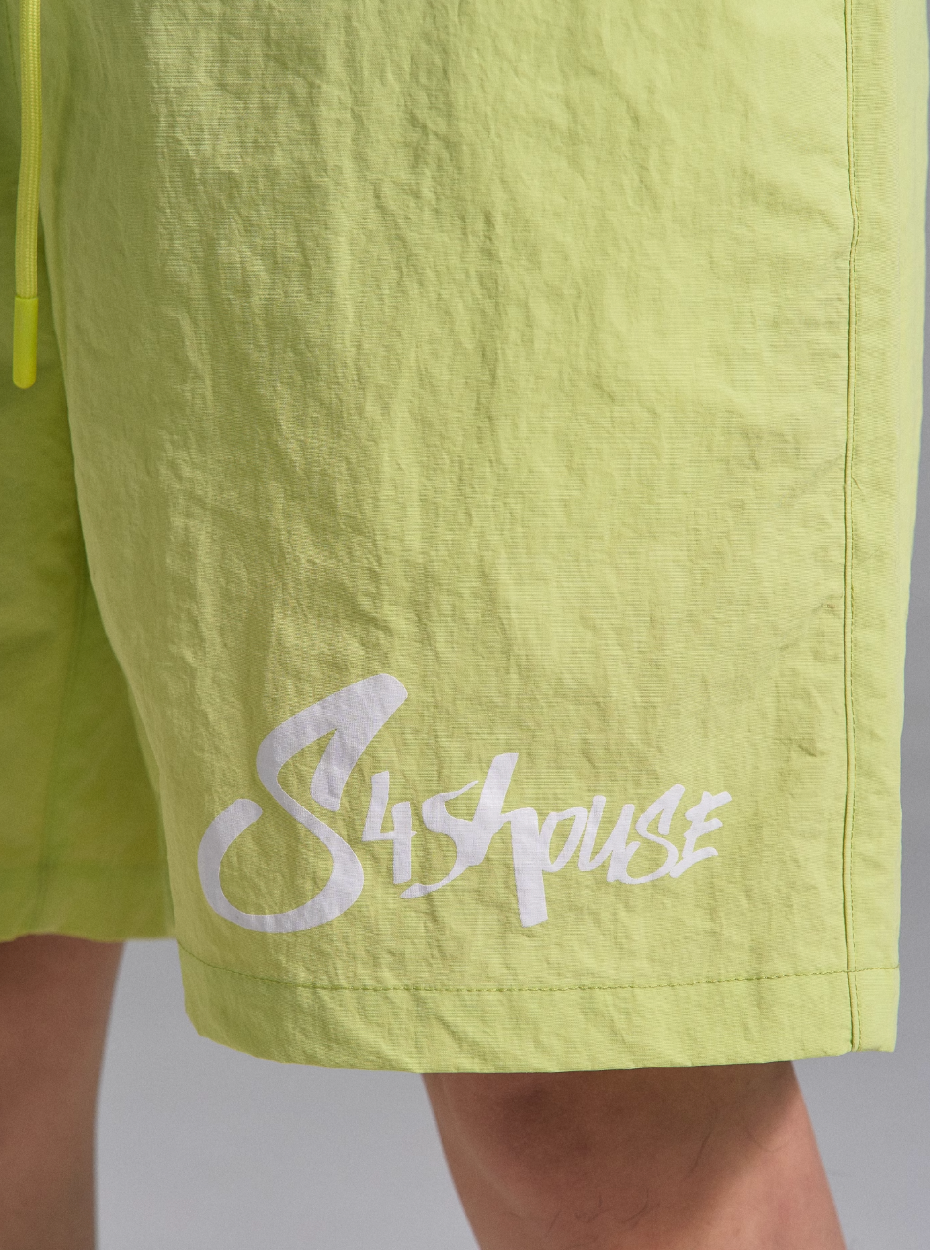 S45 Nylon Logo Print Track Shorts | Face 3 Face