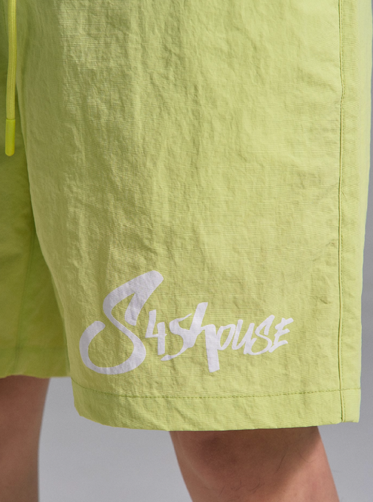 S45 Nylon Logo Print Track Shorts | Face 3 Face