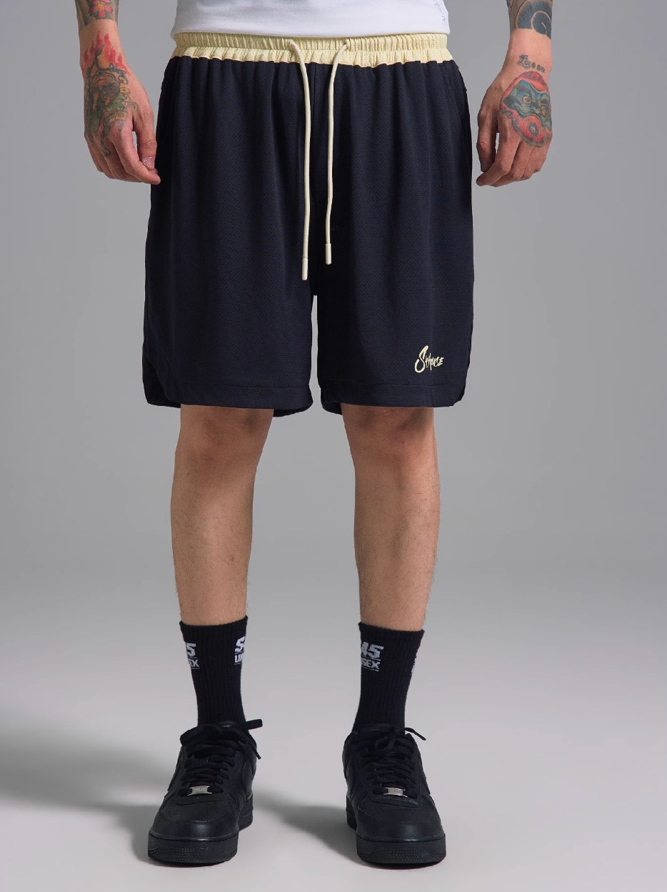 S45 Contrast Color Mesh Basketball Shorts | Face 3 Face
