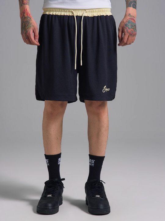 S45 Contrast Color Mesh Basketball Shorts | Face 3 Face