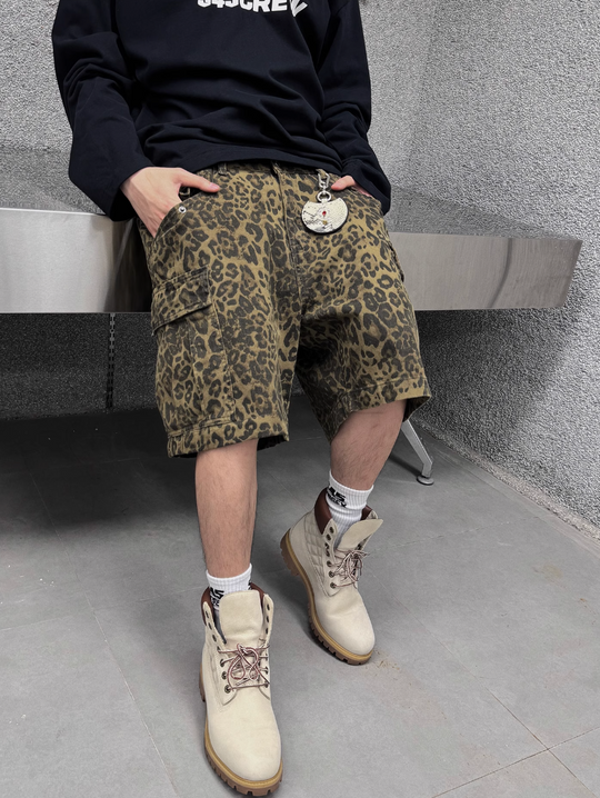 S45 Leopard Cargo Shorts | Face 3 Face
