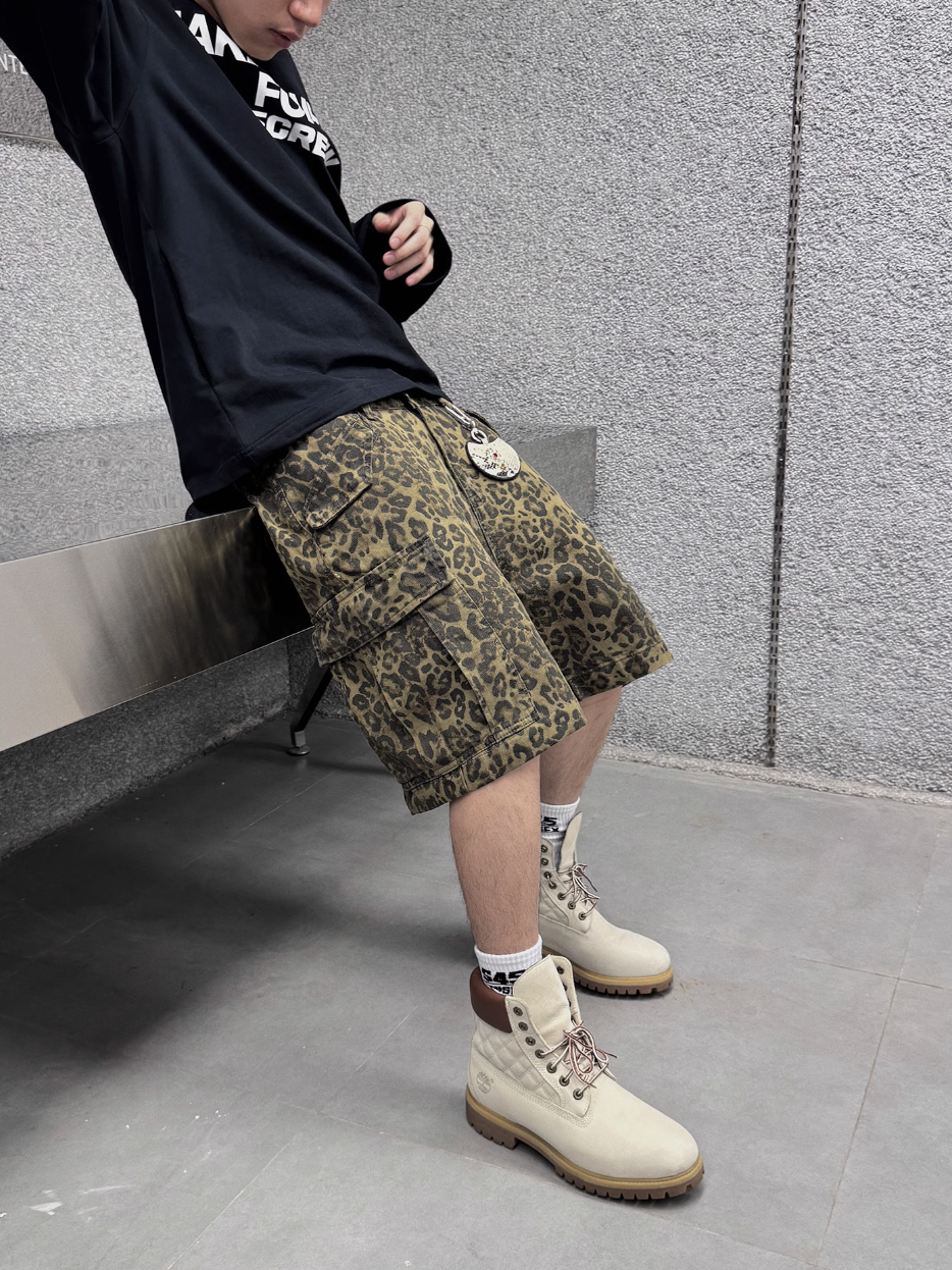 S45 Leopard Cargo Shorts | Face 3 Face
