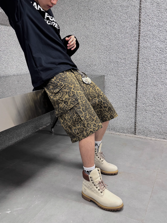 S45 Leopard Cargo Shorts | Face 3 Face