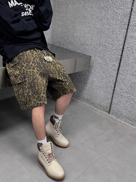 S45 Leopard Cargo Shorts | Face 3 Face