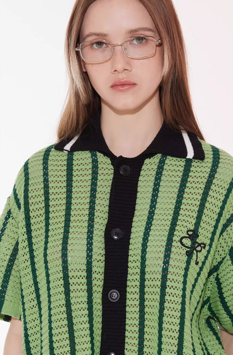 EMPTY REFERENCE Colorblock Striped Knit Short Sleeve Shirt | Face 3 Face