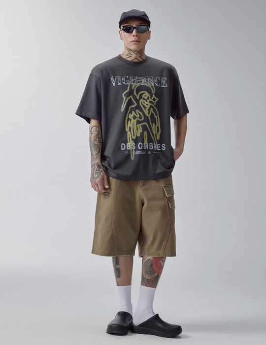F2CE VIGILANCE Vintage Print Tee | Face 3 Face
