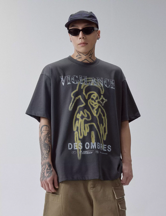 F2CE VIGILANCE Vintage Print Tee | Face 3 Face