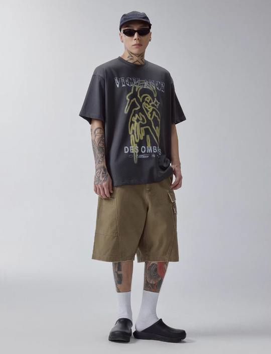 F2CE VIGILANCE Vintage Print Tee | Face 3 Face