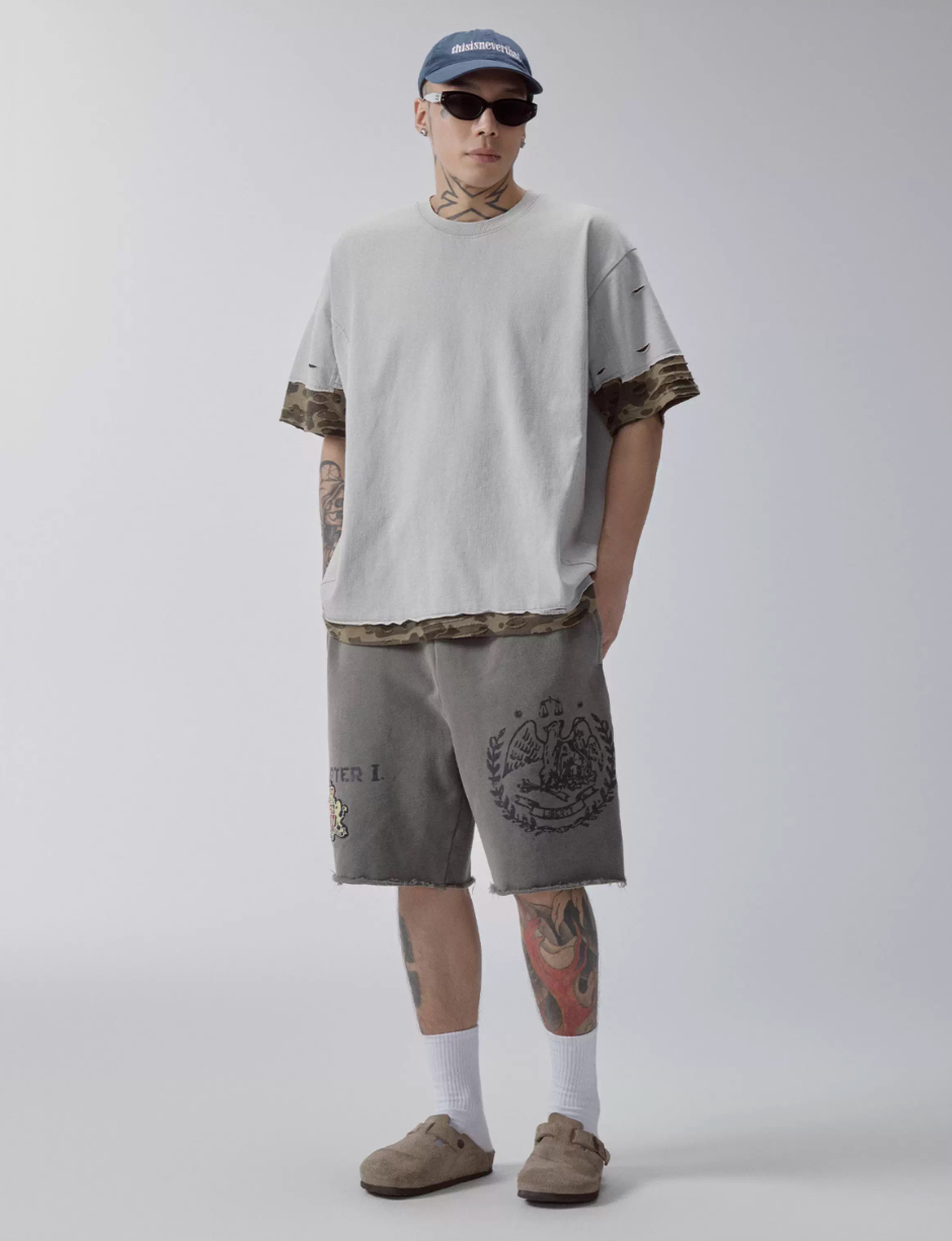 F2CE Deconstructed Layered Camouflage Tee | Face 3 Face