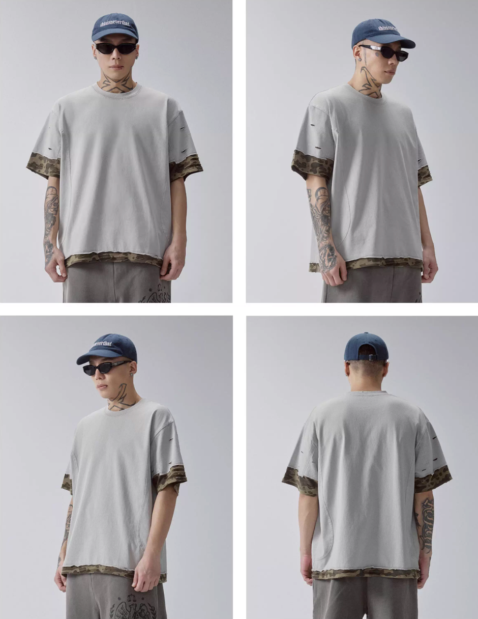 F2CE Deconstructed Layered Camouflage Tee | Face 3 Face