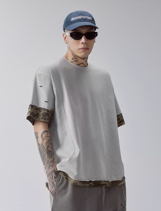 F2CE Deconstructed Layered Camouflage Tee | Face 3 Face