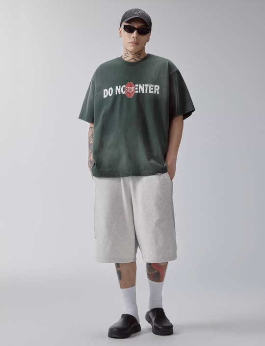 F2CE DO NOT ENTER Print Gradient Washed Tee | Face 3 Face