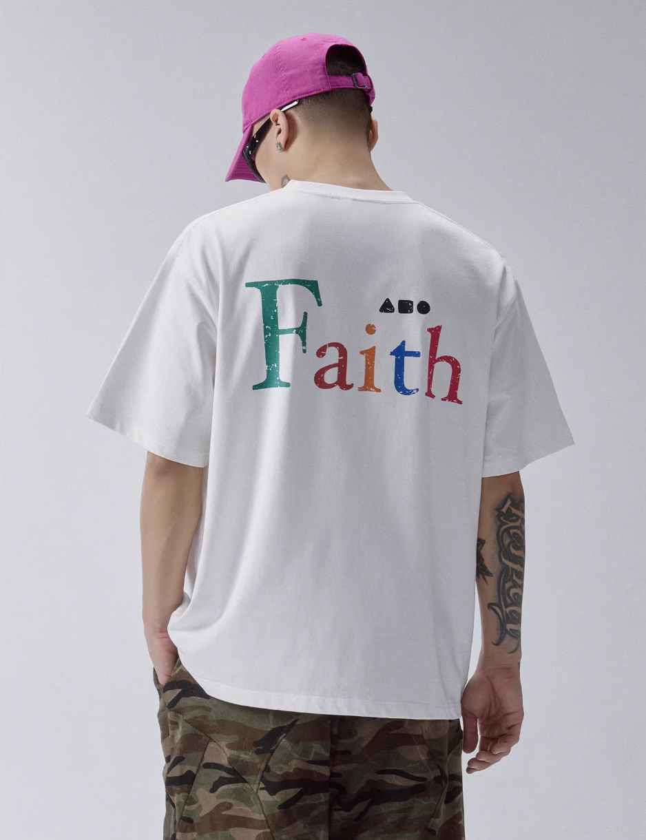 F2CE Colorful Faith Print Tee | Face 3 Face