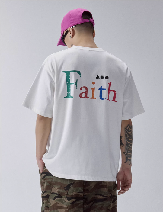 F2CE Colorful Faith Print Tee | Face 3 Face