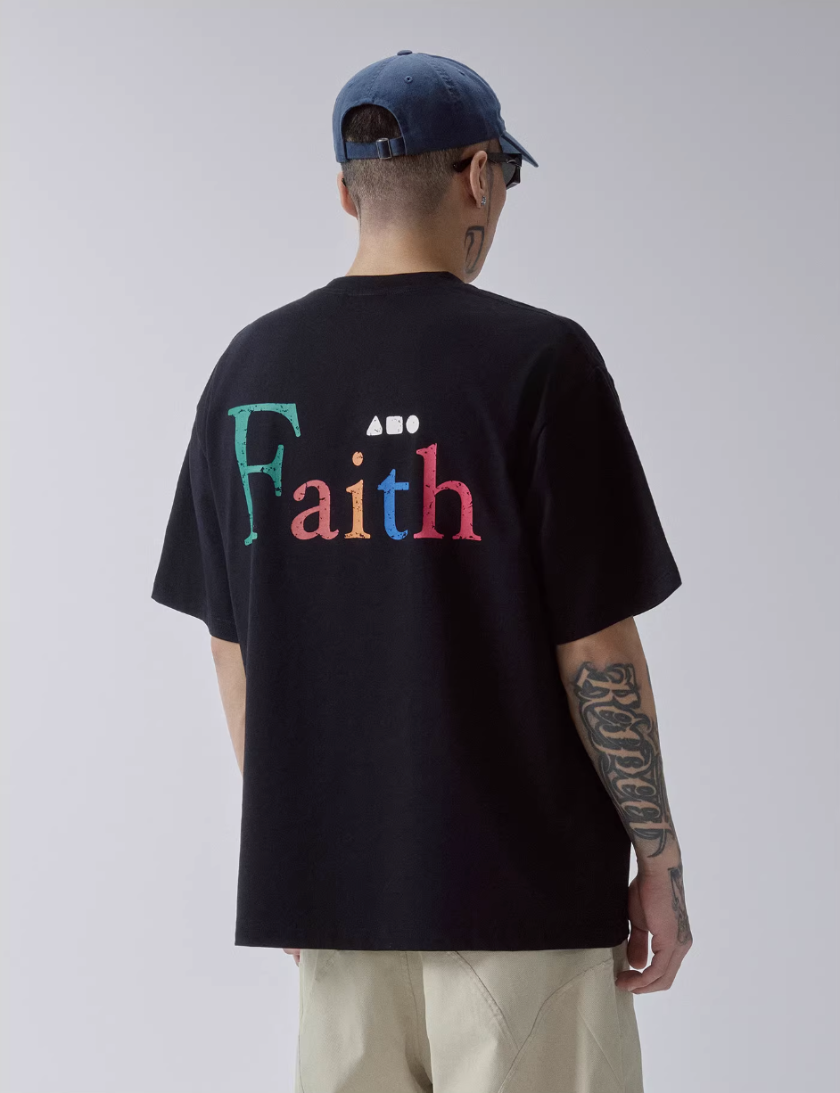 F2CE Colorful Faith Print Tee | Face 3 Face