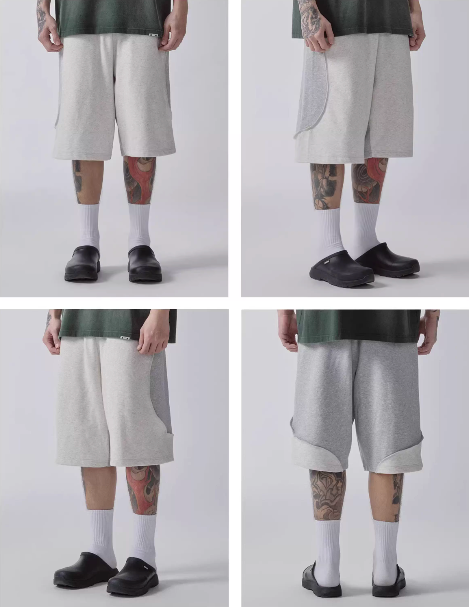 F2CE Rebuilt Layered Sweat Shorts | Face 3 Face