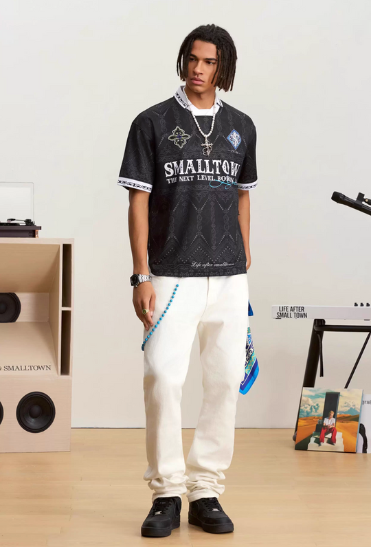 Small Town Kid Ethnic Full Print Soccer Polo Jersey | Face 3 Face
