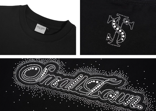 Small Town Kid Pearl and Rhinestone Embroidered Tee | Face 3 Face