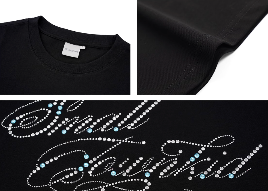 Small Town Kid Rhinestone Jewelry Lettering Tee | Face 3 Face