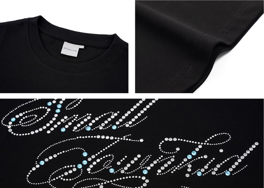 Small Town Kid Rhinestone Jewelry Lettering Tee | Face 3 Face