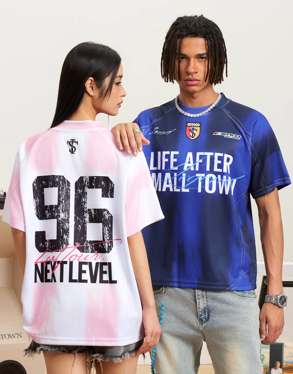 Small Town Kid Gradient Striped Soccer Jersey | Face 3 Face