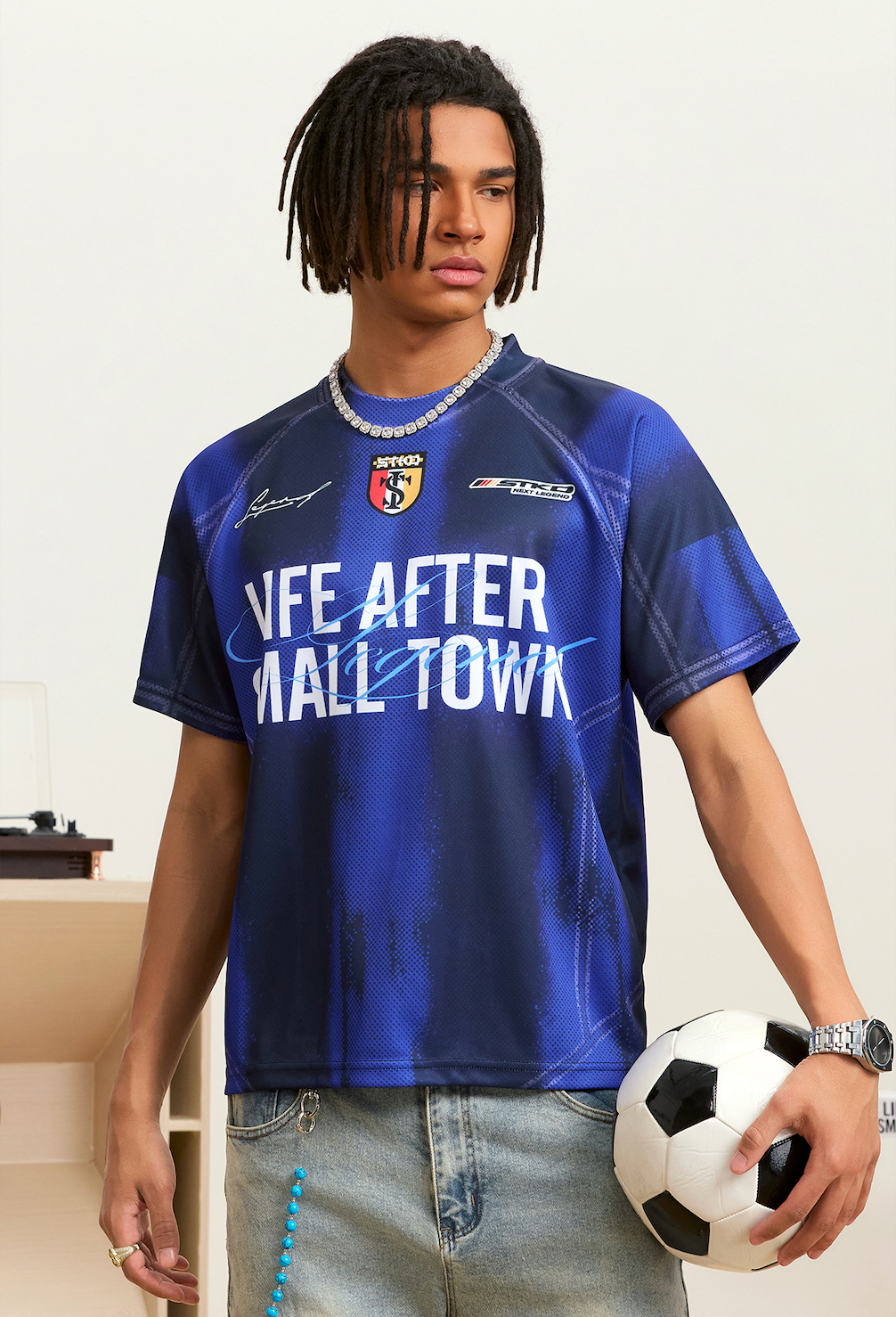Small Town Kid Gradient Striped Soccer Jersey | Face 3 Face
