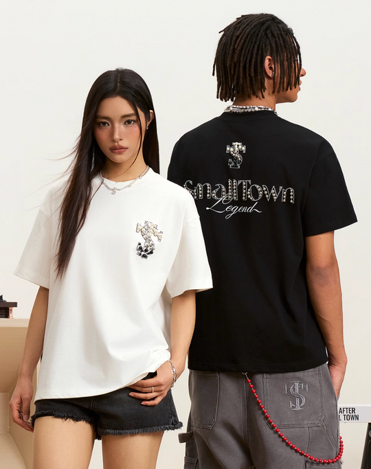 Small Town Kid 3 Color Pearl Logo Tee | Face 3 Face
