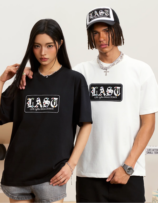 Small Town Kid LAST Multicolor Studded Patch Tee | Face 3 Face