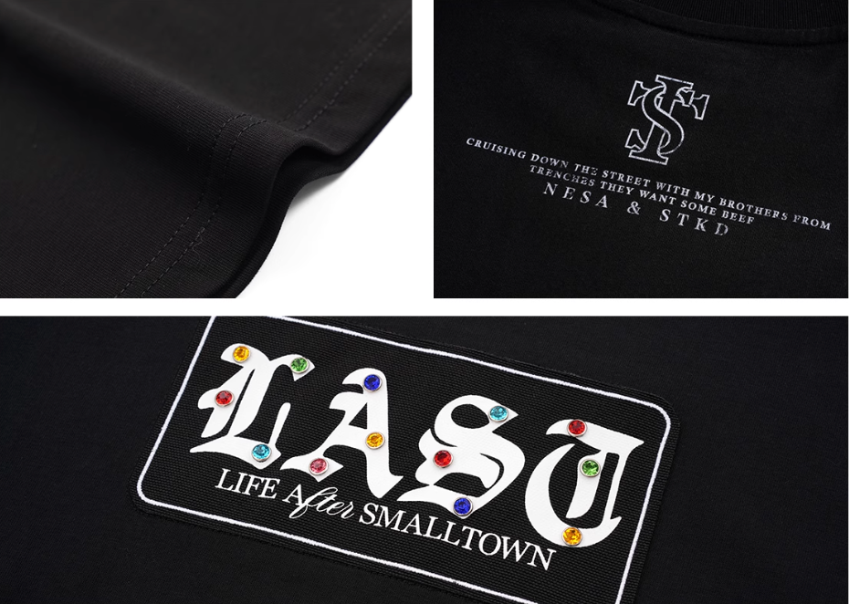 Small Town Kid LAST Multicolor Studded Patch Tee | Face 3 Face