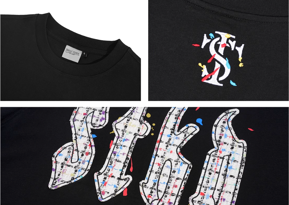 Small Town Kid Plaid STKD Patch Splash Ink Tee | Face 3 Face