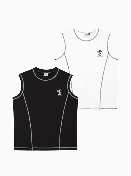 Small Town Kid Overlock Stitch Sleeveless Tee | Face 3 Face