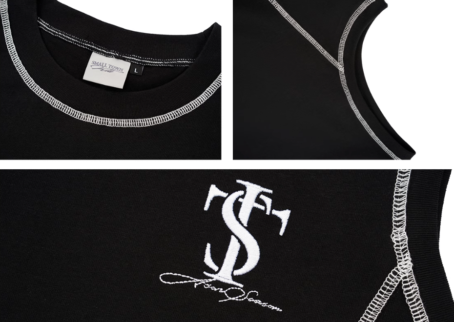 Small Town Kid Overlock Stitch Sleeveless Tee | Face 3 Face