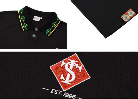 Small Town Kid Ethnic Pattern Jacquard Polo Shirt | Face 3 Face