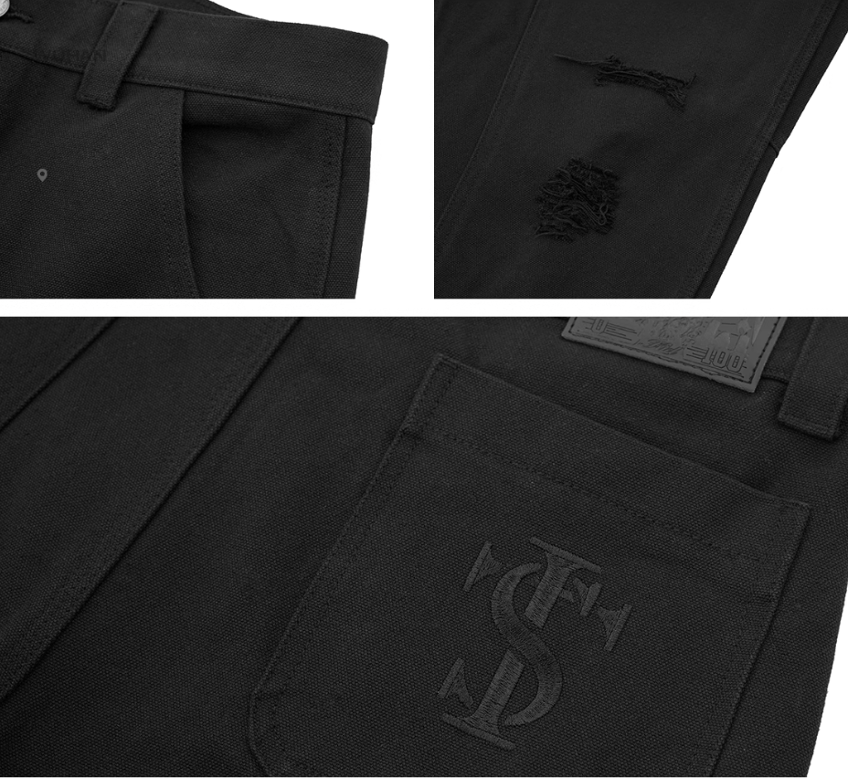 Small Town Kid Destroyed Washed Double Knee Pants | Face 3 Face