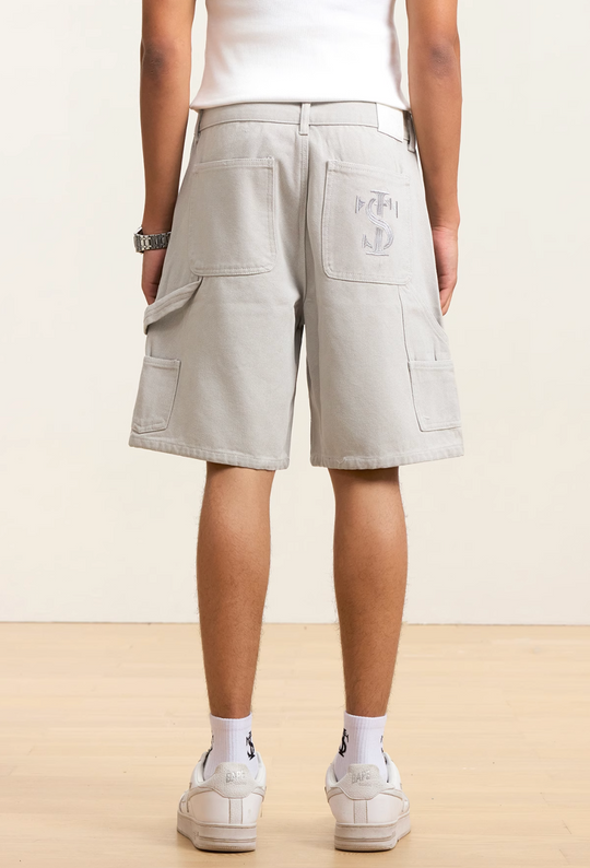Small Town Kid Washed Double Knee Shorts | Face 3 Face